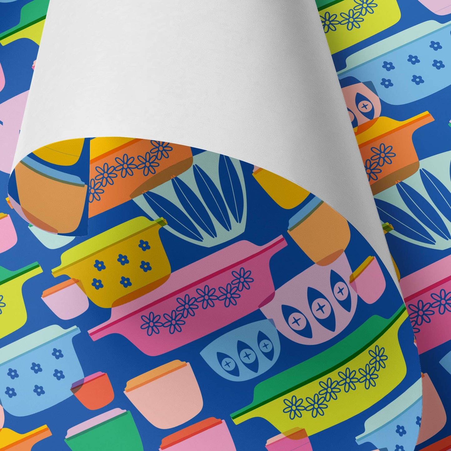 Vintage Dishware Gift Wrap Sheets