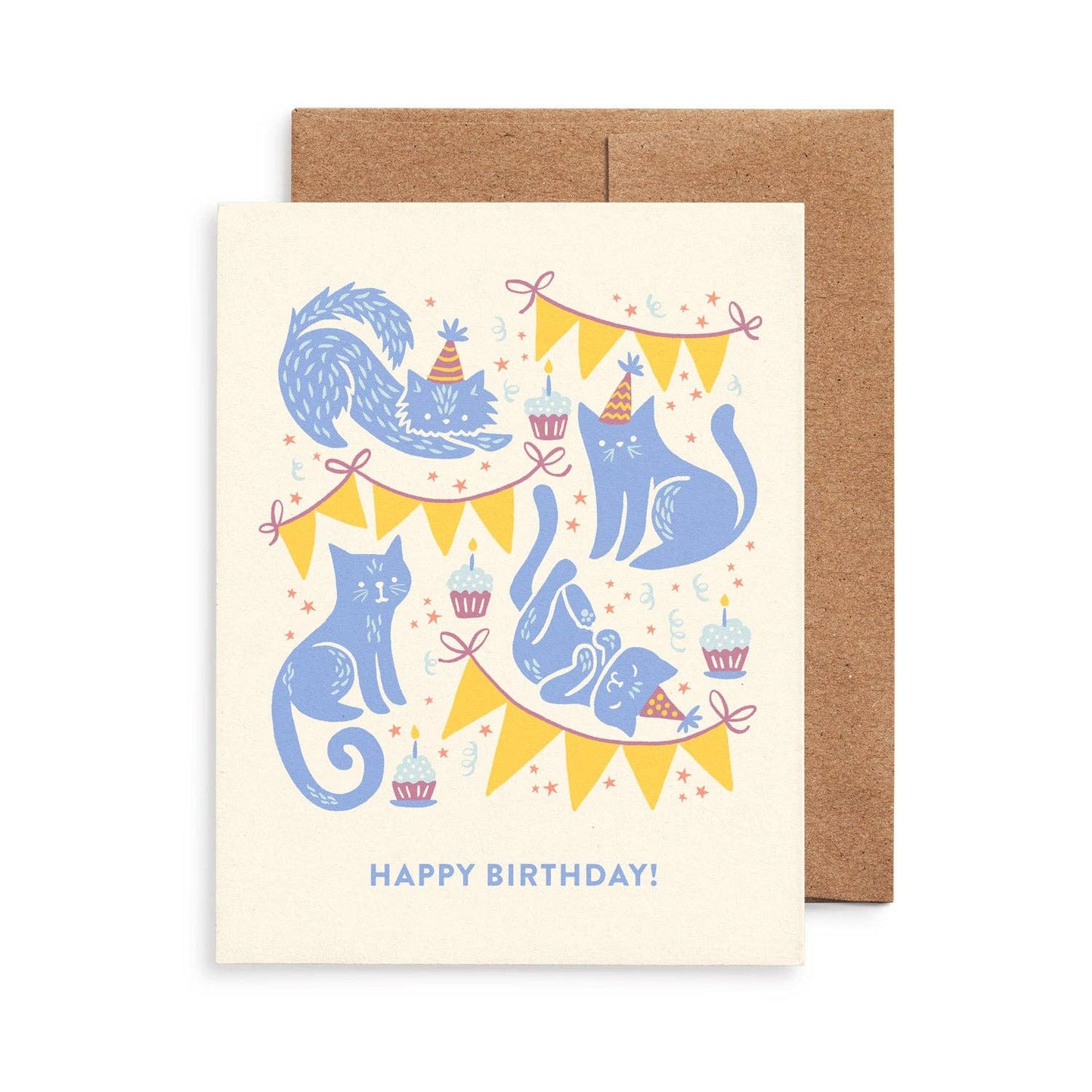 Festive Felines Birthday Card
