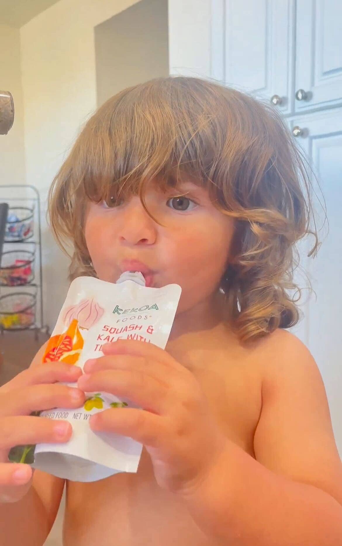 Squash & Kale with Turmeric Squeeze Pouch, 100% Organic Vegetarian Baby Food Purée