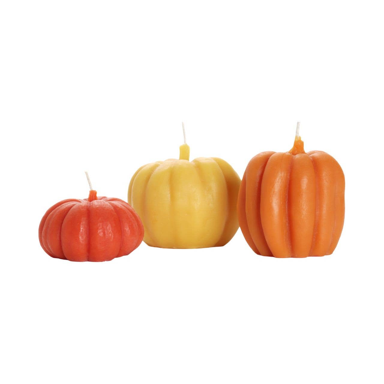 Pumpkin Candles – 100% Pure Beeswax – 3 Sizes Available