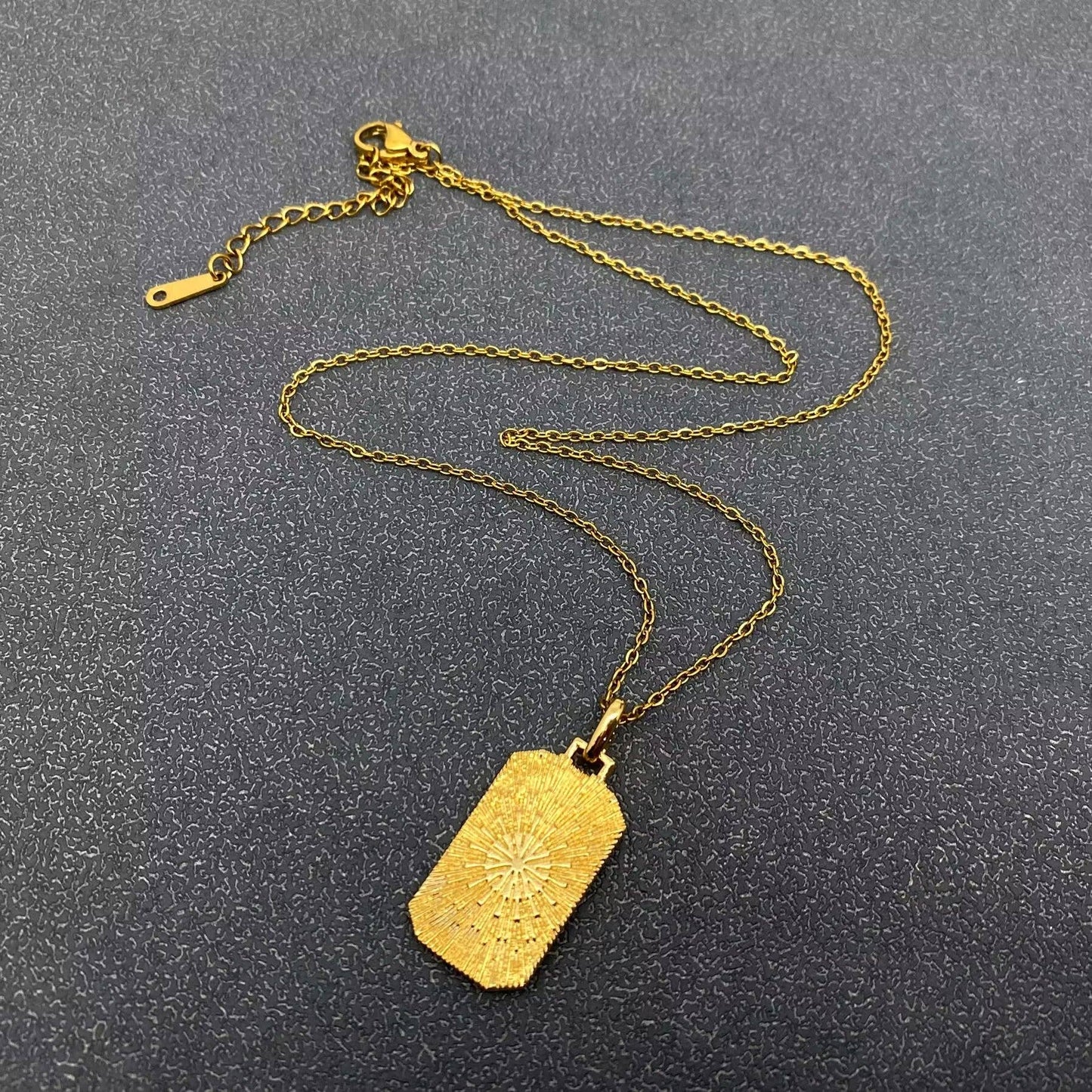 Enamel Tarot Charm 18K Gold Plated Necklace - MS