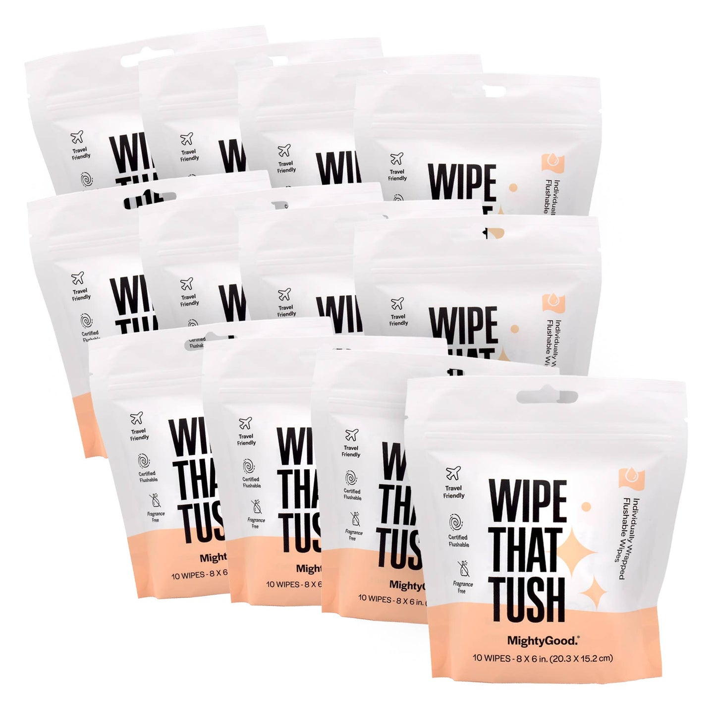Wipe That Tush Single Use 10 Count (Pack of 12)