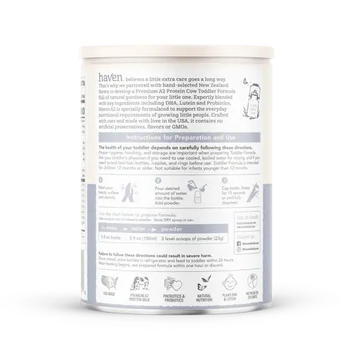 Haven A2 Cow Toddler Formula | New Zealand non GMO milk