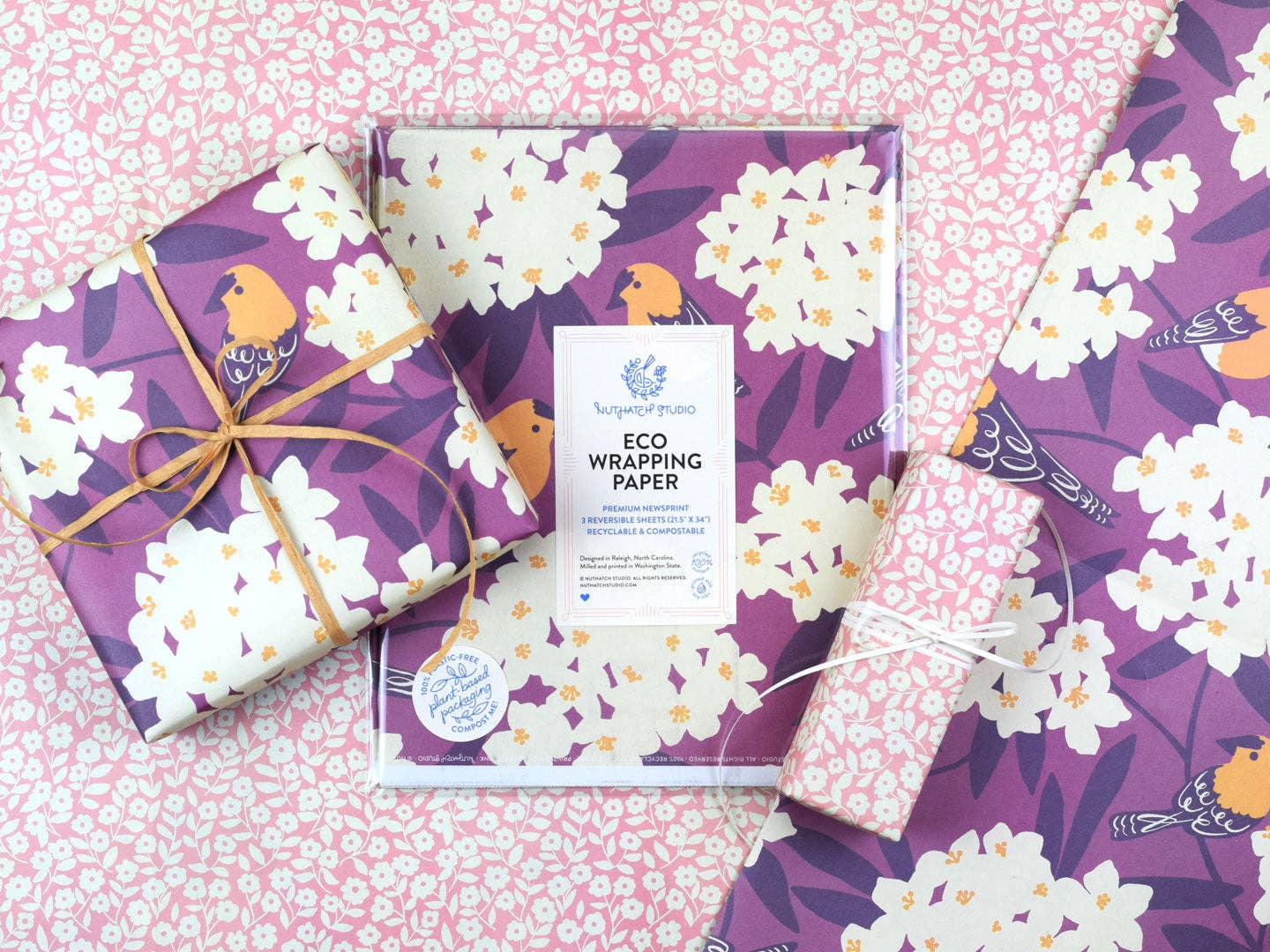 Goldfinch & Oleander Eco Wrapping Paper