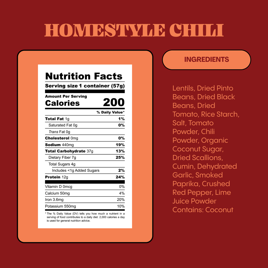 Homestyle Chili Instant Lentils 8-Pack
