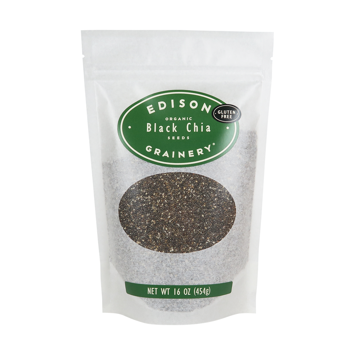 Edison Grainery Organic Black Chia Seeds 16 oz