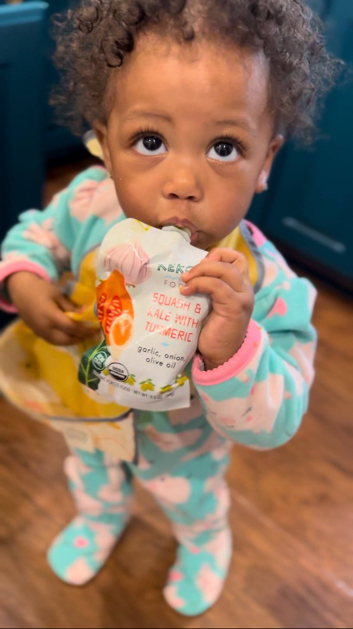 Squash & Kale with Turmeric Squeeze Pouch, 100% Organic Vegetarian Baby Food Purée