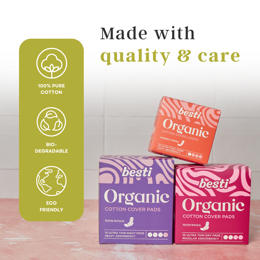 100% Organic Cotton Day Pads (10 Count)