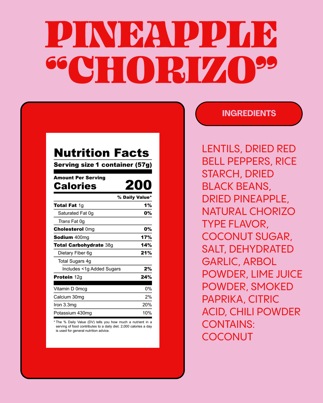 Pineapple "Chorizo" Instant Lentils 8-Pack