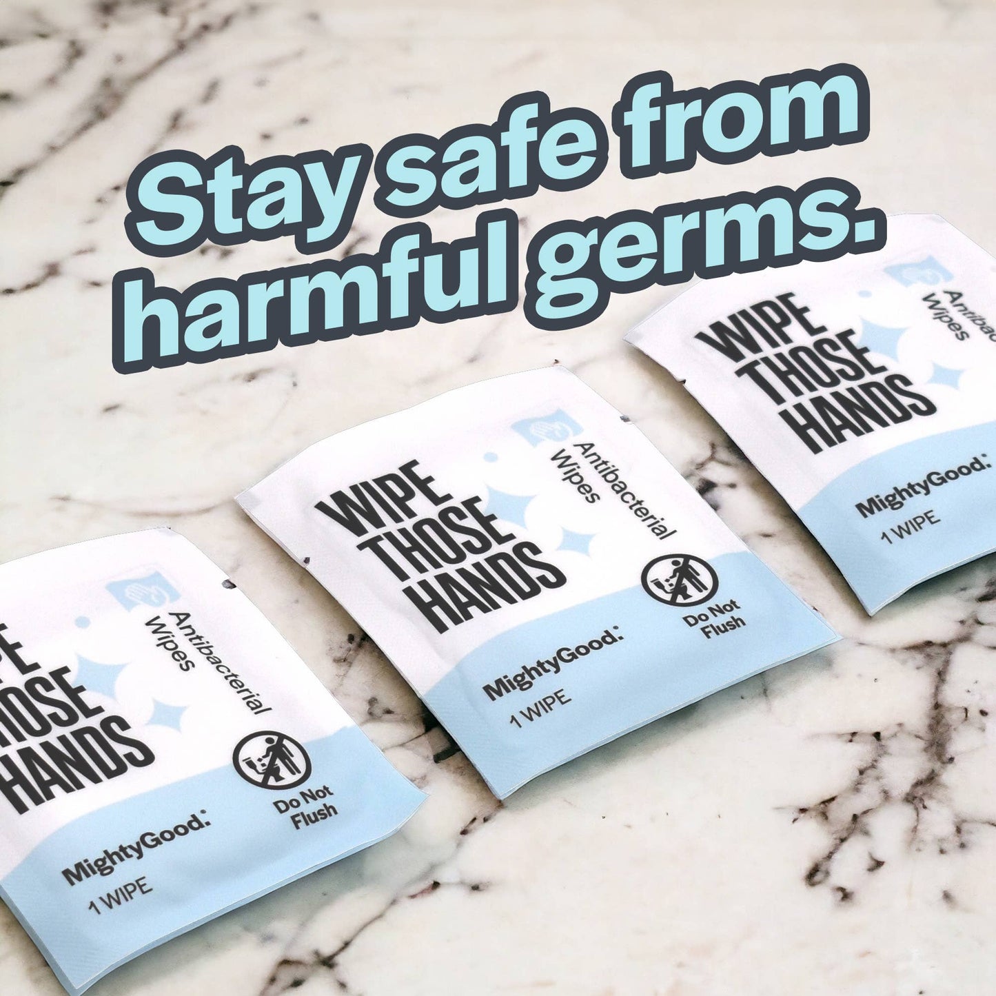 Wipe Those Hands 10 Count (Pack of 12) Antibacterial Wipe
