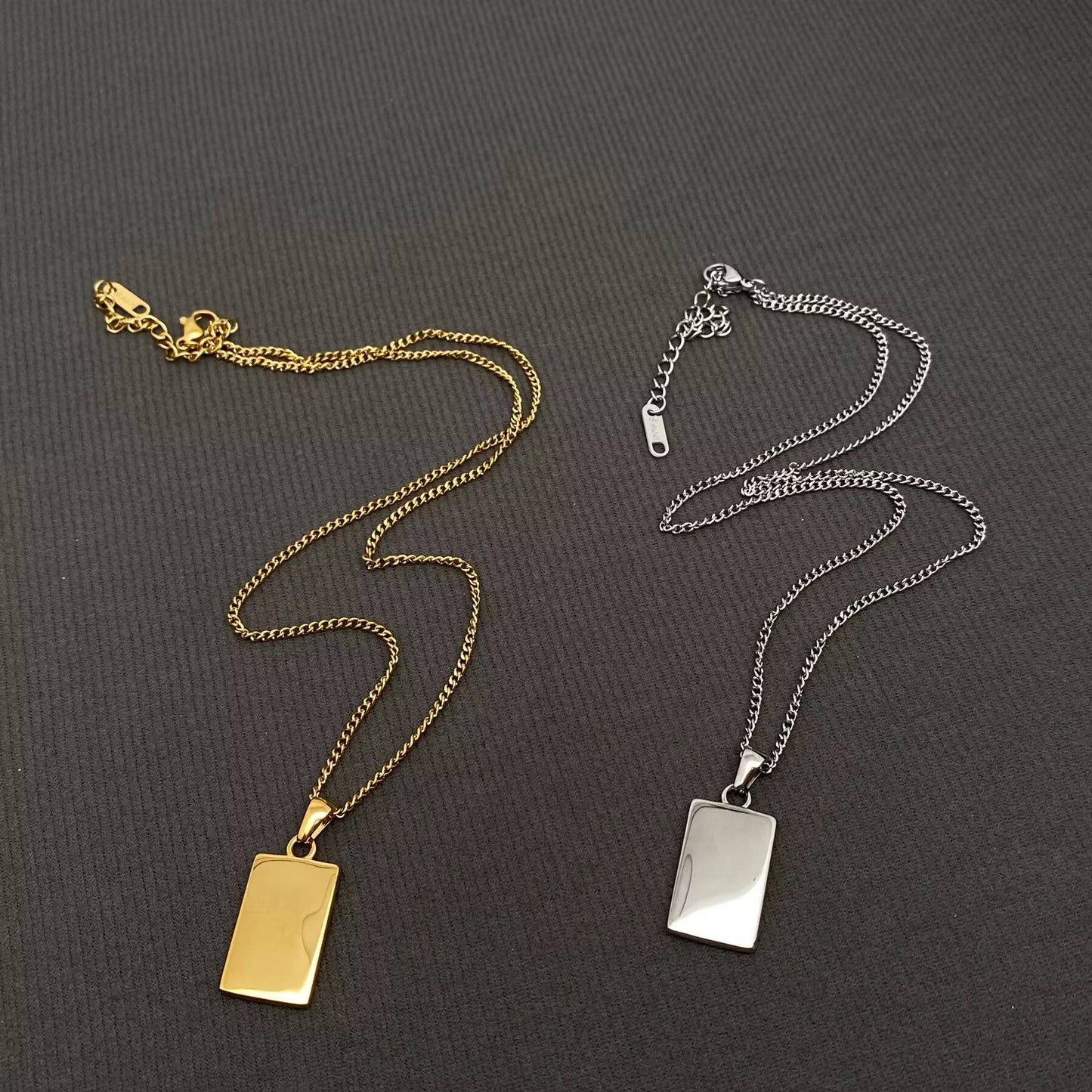 Summer Coconut Tree Charm 18K Golden SS Necklace - FGS