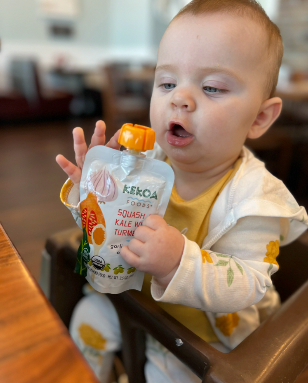 Squash & Kale with Turmeric Squeeze Pouch, 100% Organic Vegetarian Baby Food Purée