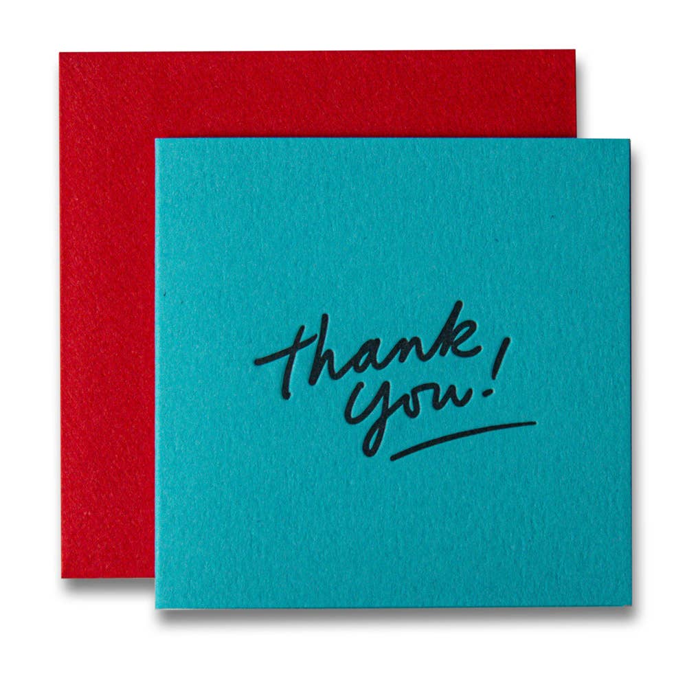 Thank You Letterpress Tiny Card