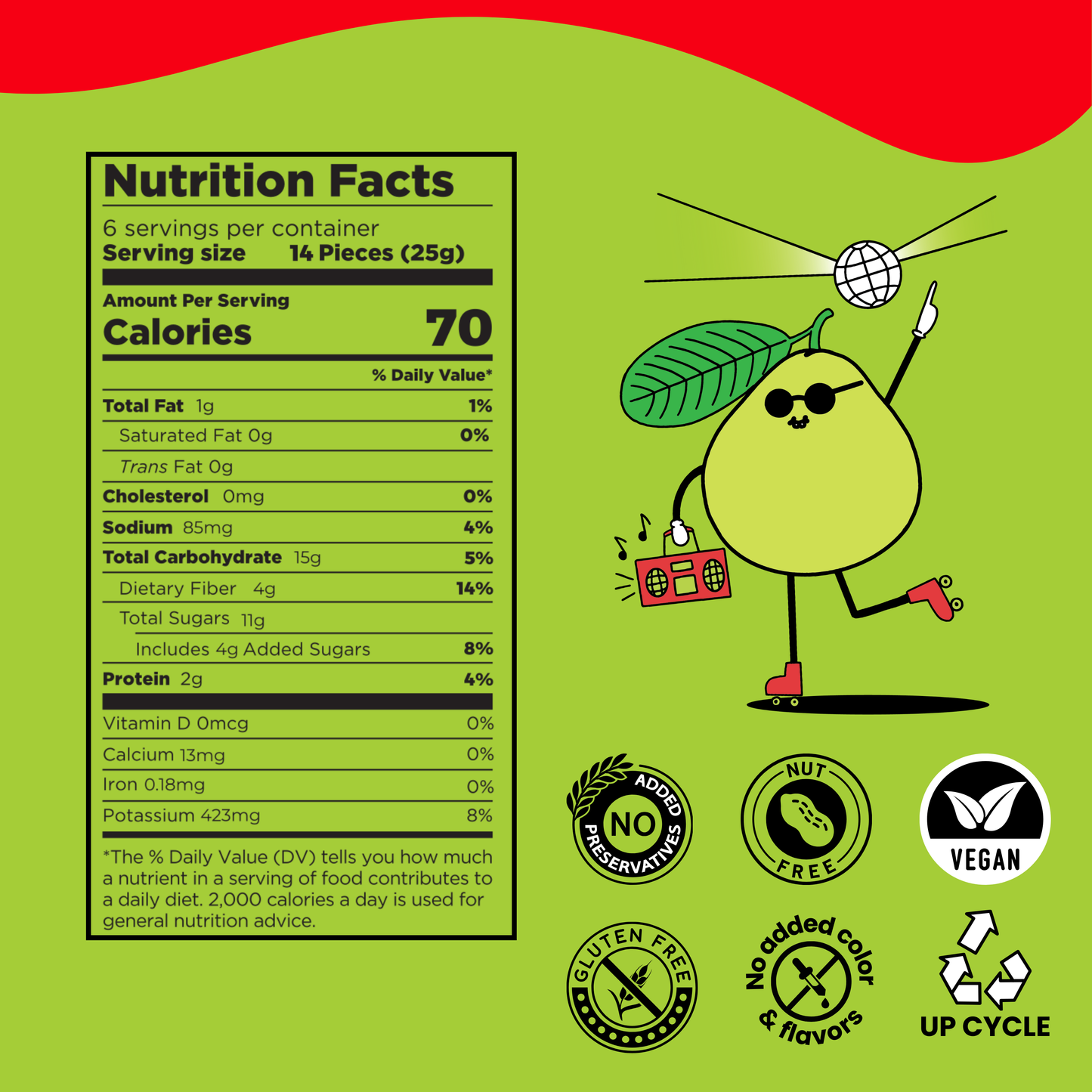 Groovy Guava - Natural Fruit Snacks - Dried Fruit Bites