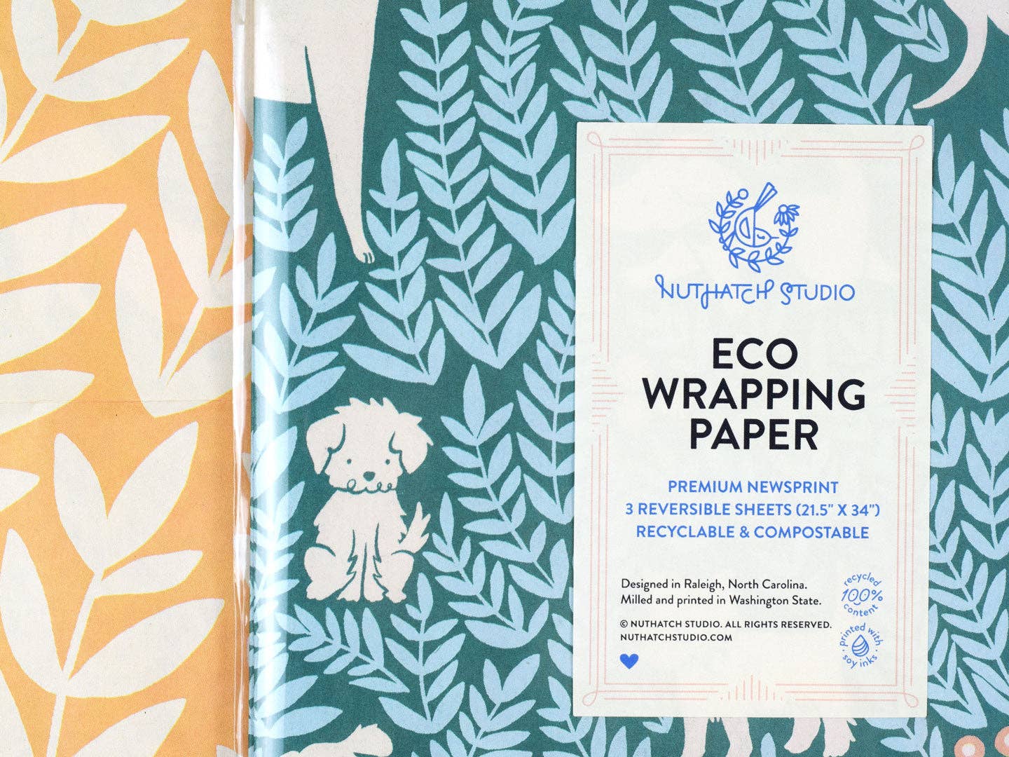 Dog Park Eco Wrapping Paper