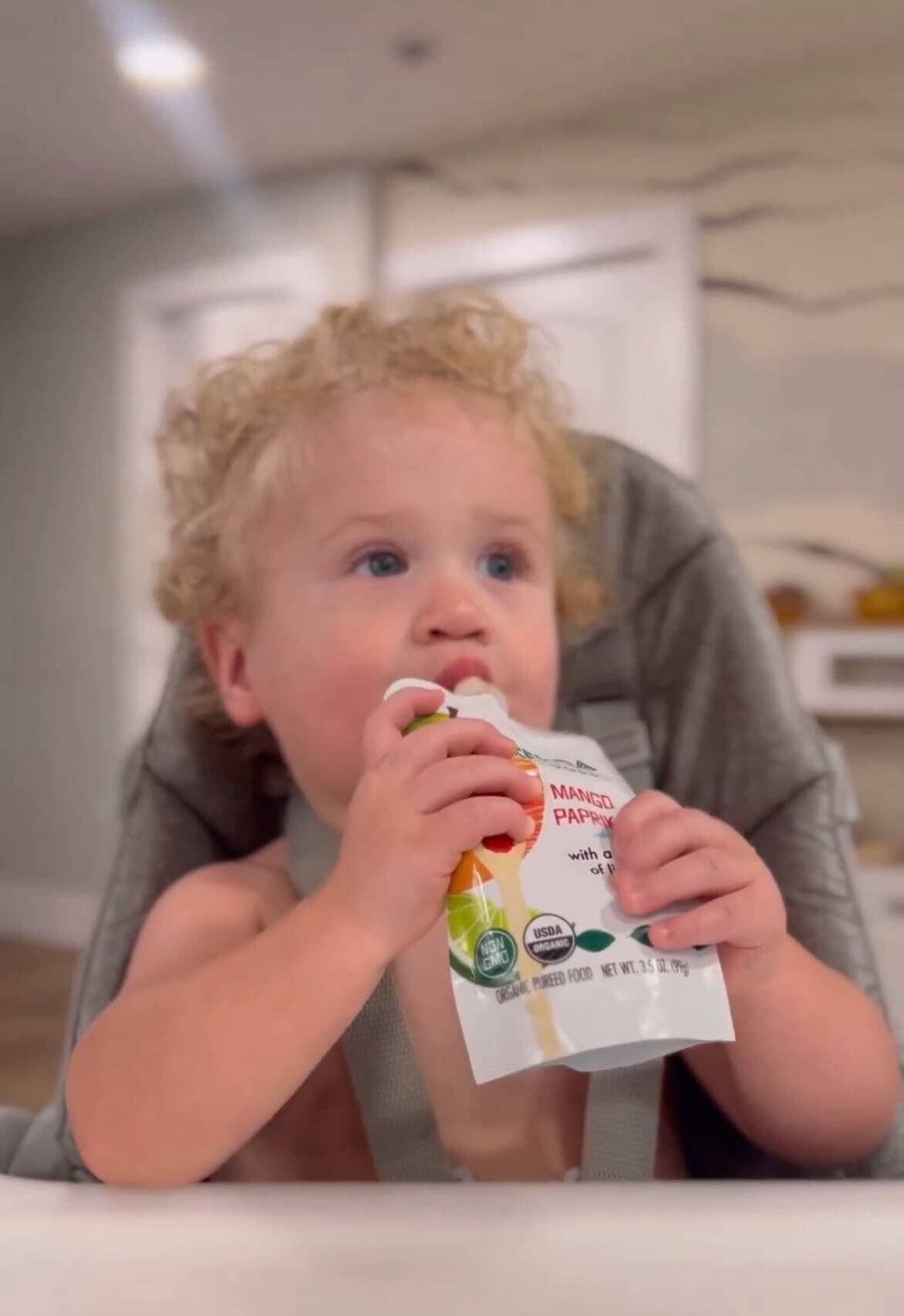 Mango Paprika Squeeze Pouch, 100% Organic Vegetarian Baby Food Purée