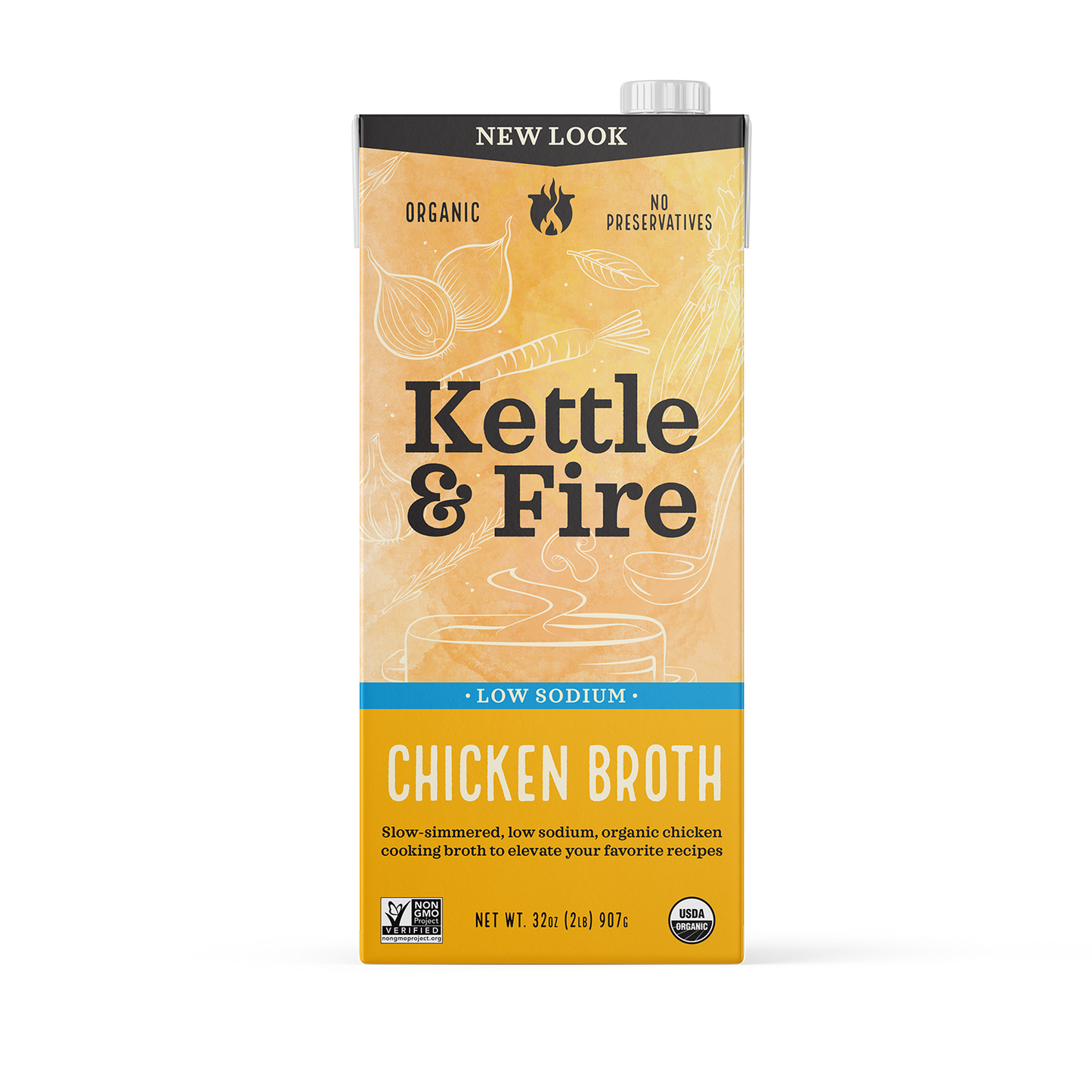 Organic Low Sodium Chicken Cooking Broth 32oz