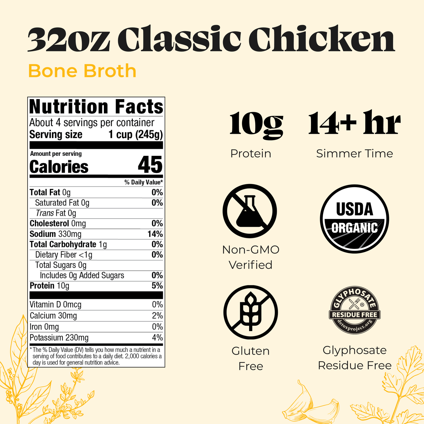 Chicken Bone Broth - 32oz