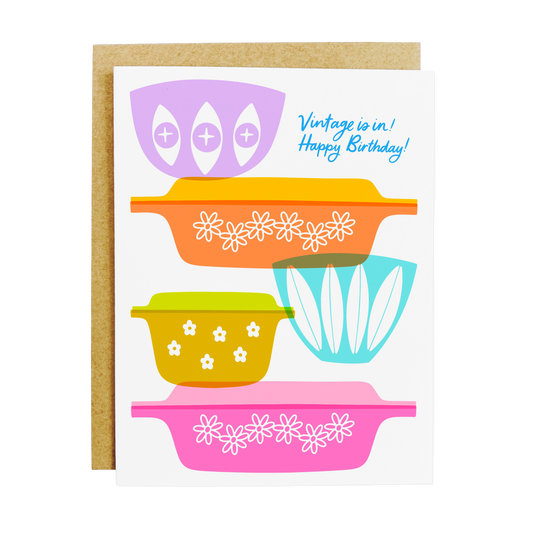 Vintage Is In Birthday Card