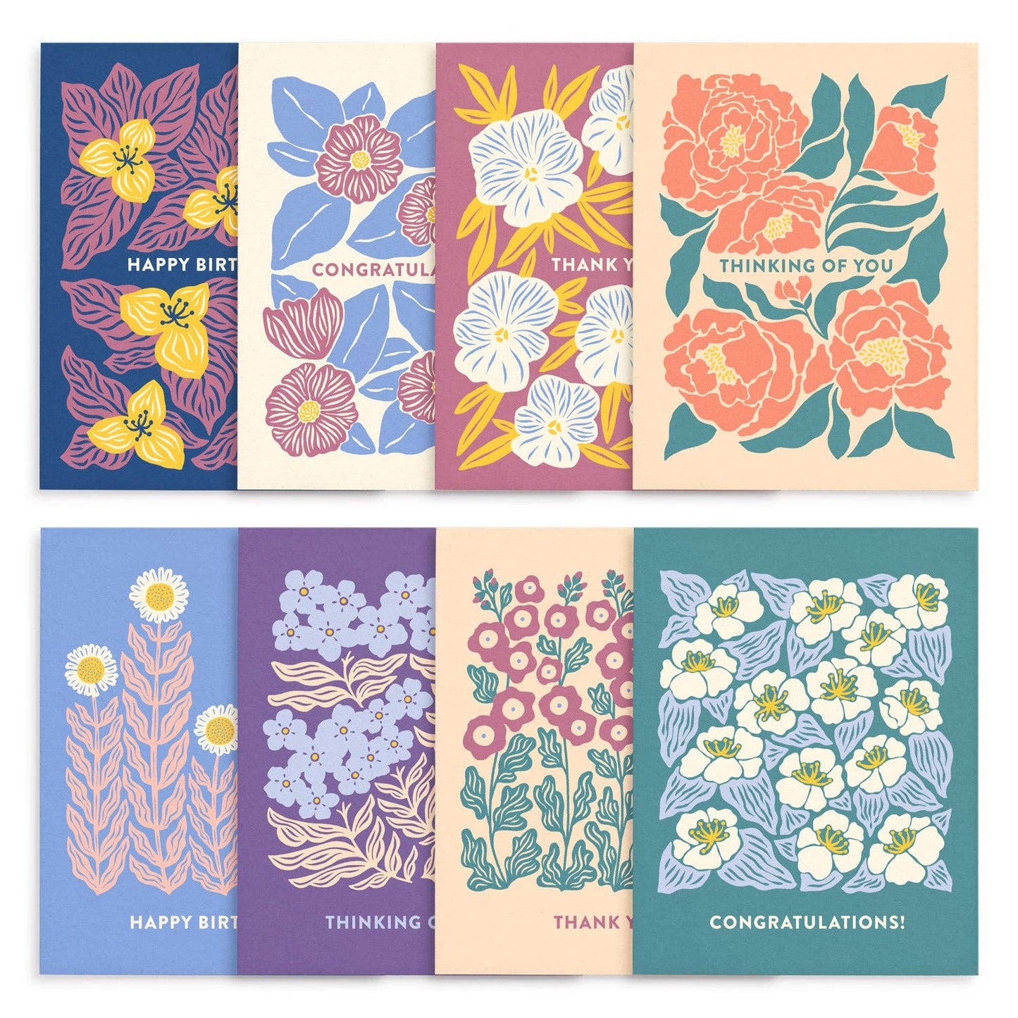 Flower Garden All-Occasion Cards, Box of 8 Assorted