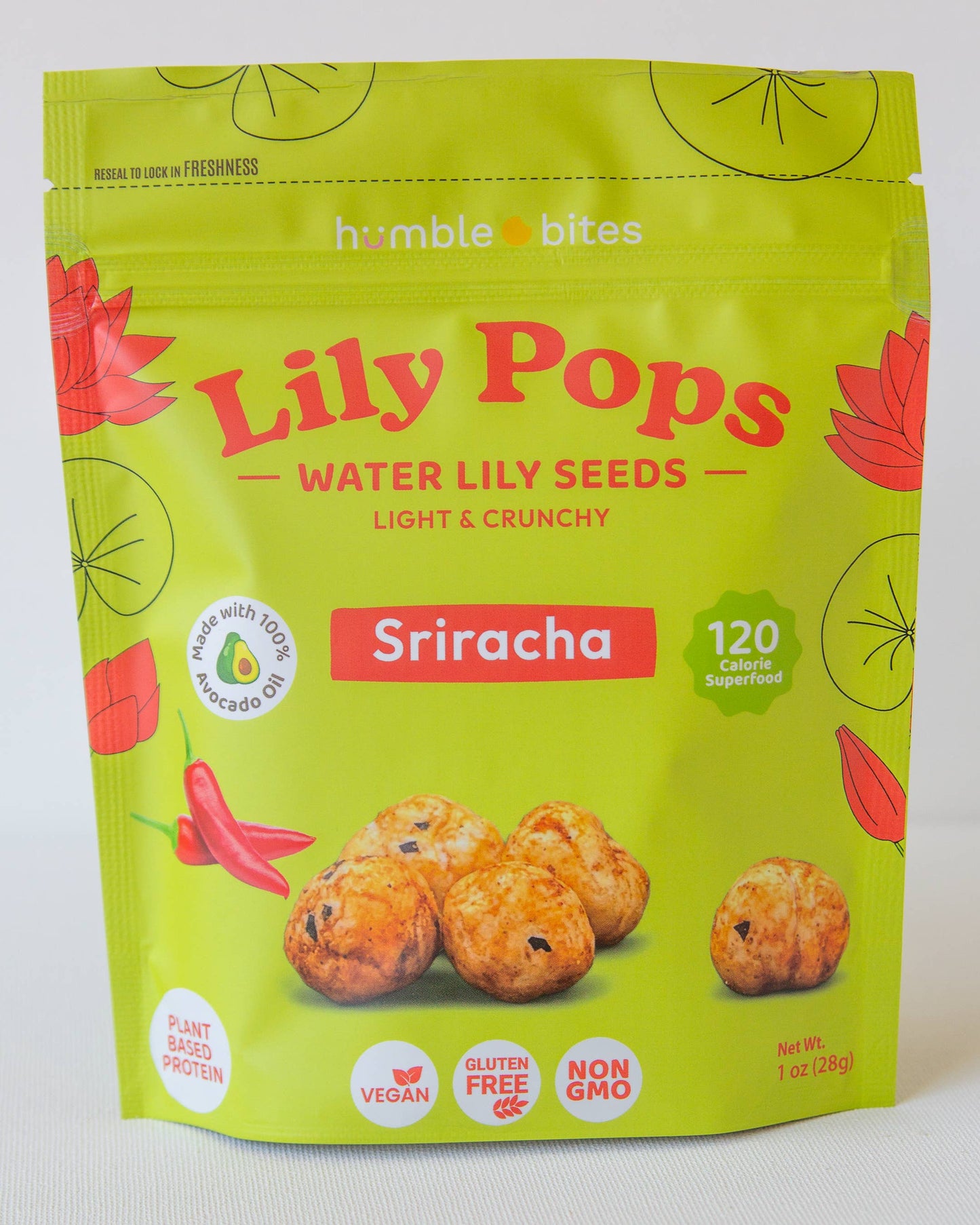 Sriracha Lily Pops Organic Healthy Gluten Free Vegan Snacks