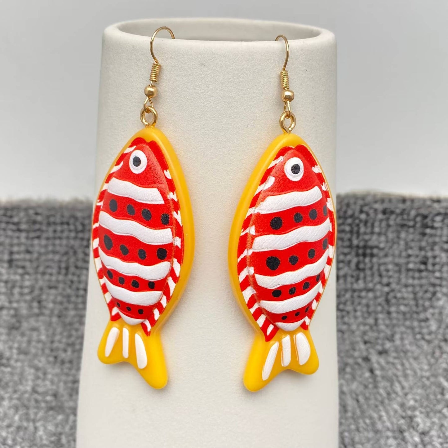 Acrylic Clown Fish Dangle Earrings