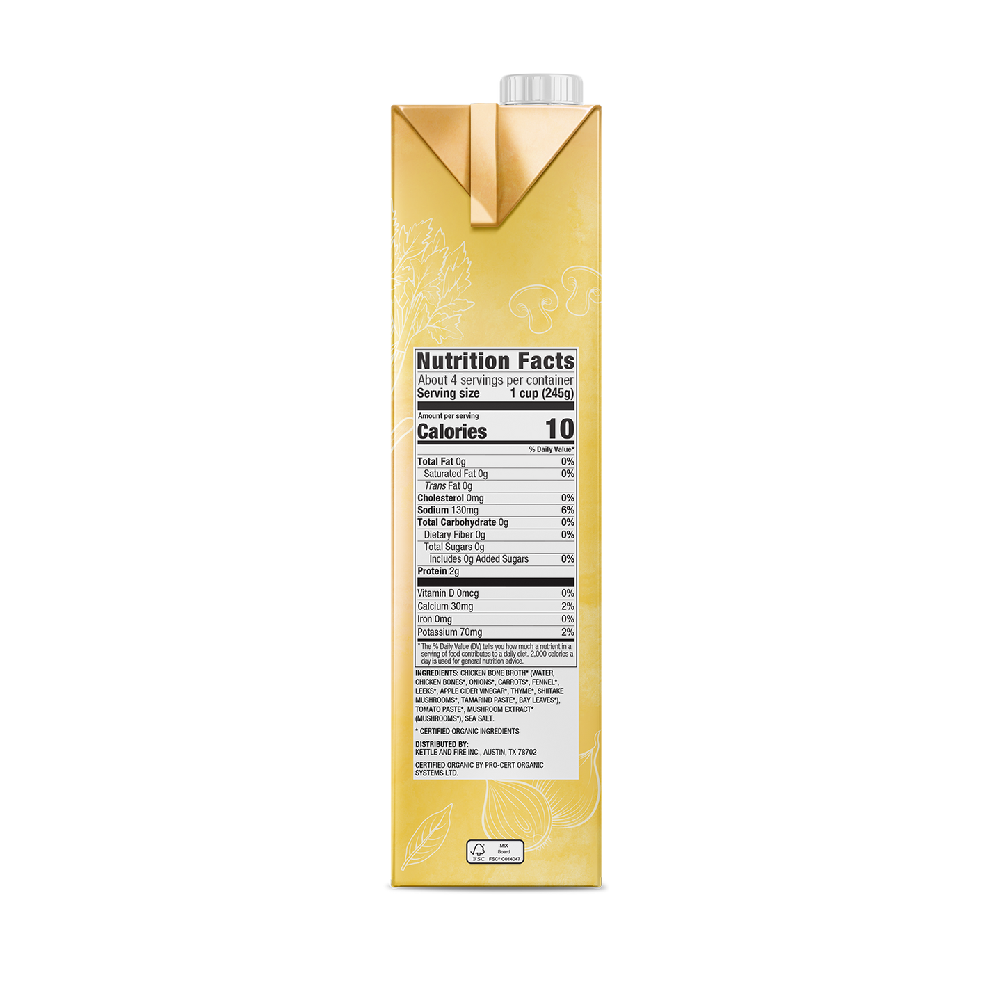 Organic Low Sodium Chicken Cooking Broth 32oz