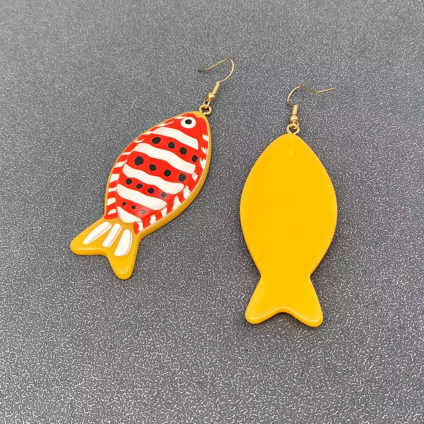 Acrylic Clown Fish Dangle Earrings