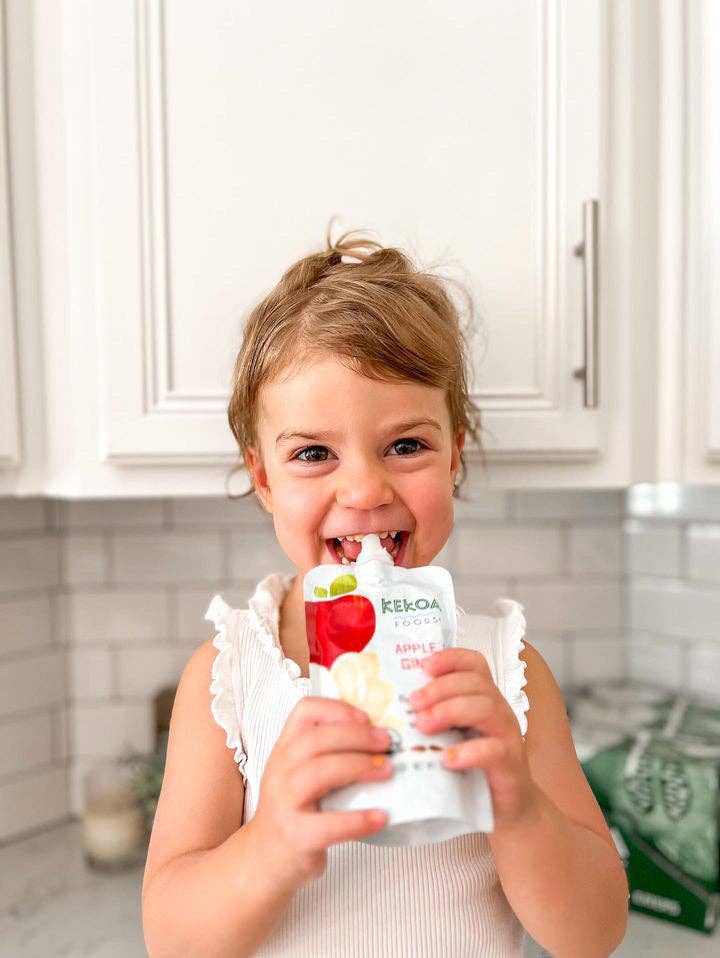 Apple & Ginger Squeeze Pouch, 100% Organic Vegetarian Baby Food Purée