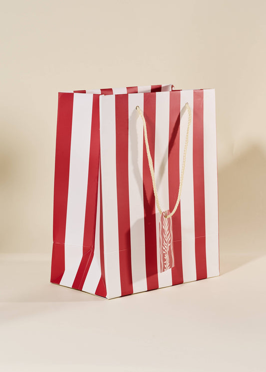 Red Stripe Medium Paper Gift Bag