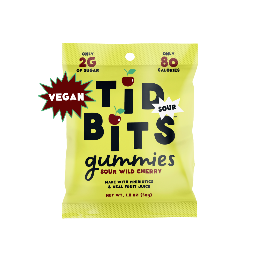 12pk Sour Wild Cherry Gummy Candy, LowSugar, Prebiotic Vegan