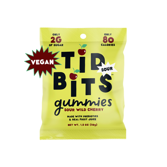 12pk Sour Wild Cherry Gummy Candy, LowSugar, Prebiotic Vegan