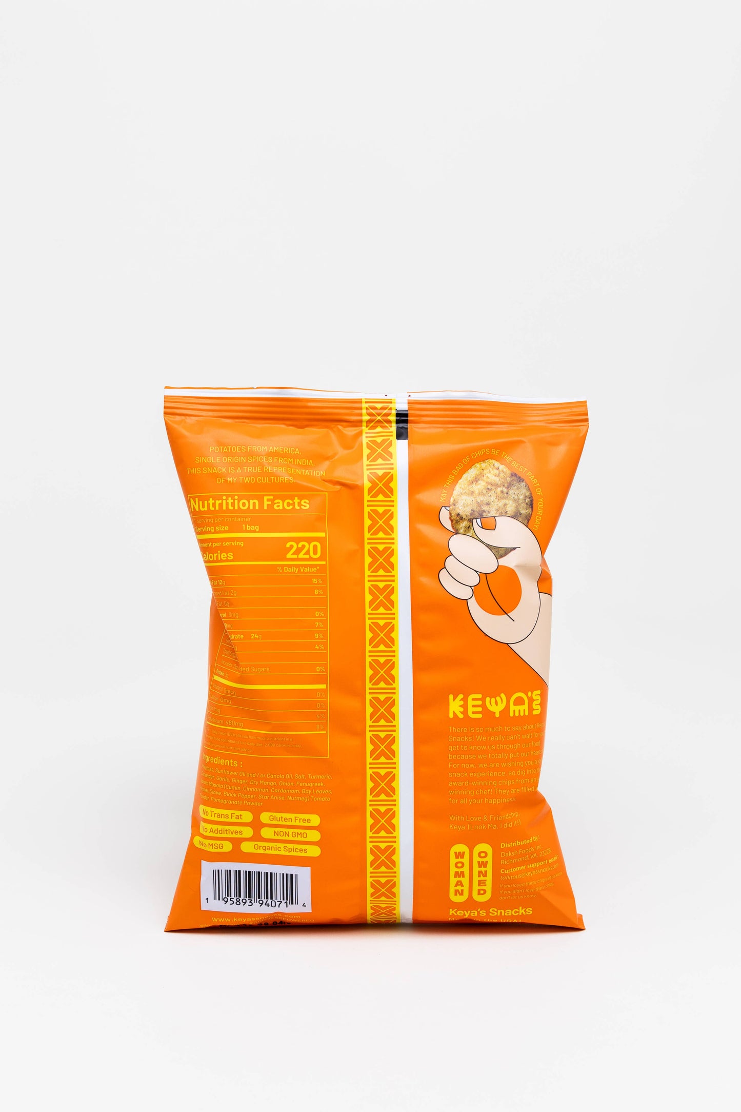 Bombay Spice Masala Potato Chips 1.5 oz case (24 pack)