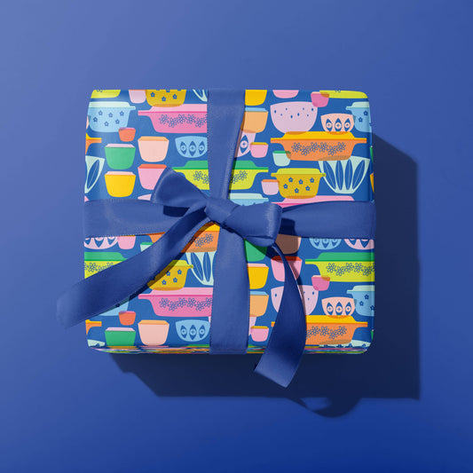 Vintage Dishware Gift Wrap Sheets