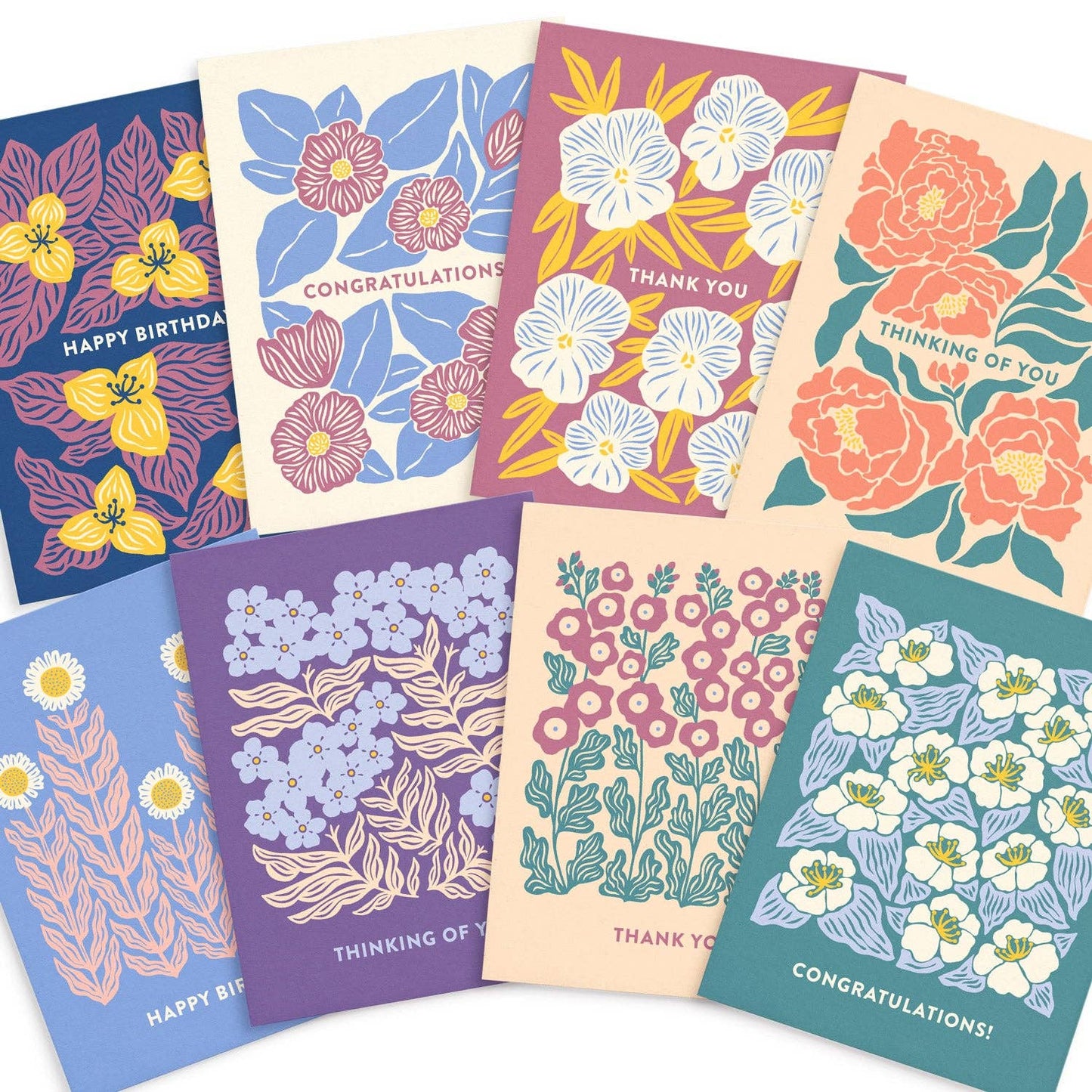 Flower Garden All-Occasion Cards, Box of 8 Assorted